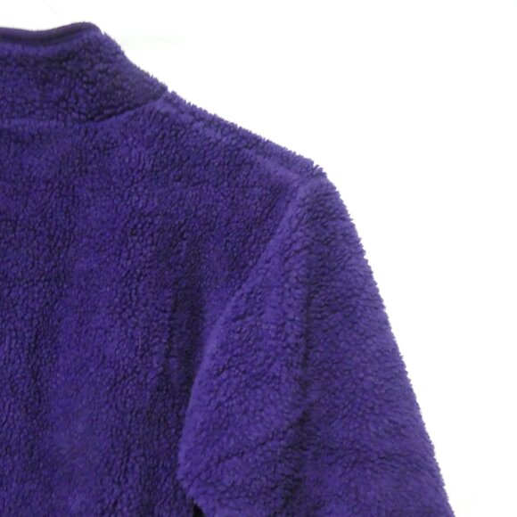 NORTHERN GETAWAY | 17.5 inch pit to pit measured | Purple Fleece 1/4 Zip Teddy - Picture 12 of 15